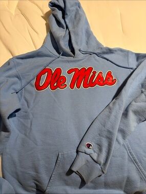 Ole Miss Light Blue Pullover Hoodie
